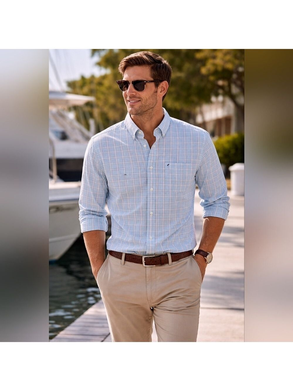 Vineyard Vines Light Blue Plaid Button-Down Shirt – New